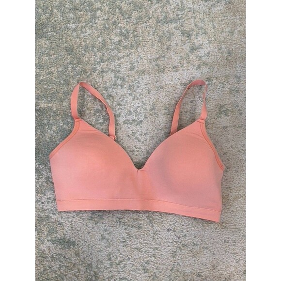 ThirdLove Size Medium Bra Peach Form 360 Fit Wireless Lightly Lined Smoothing - Picture 1 of 4